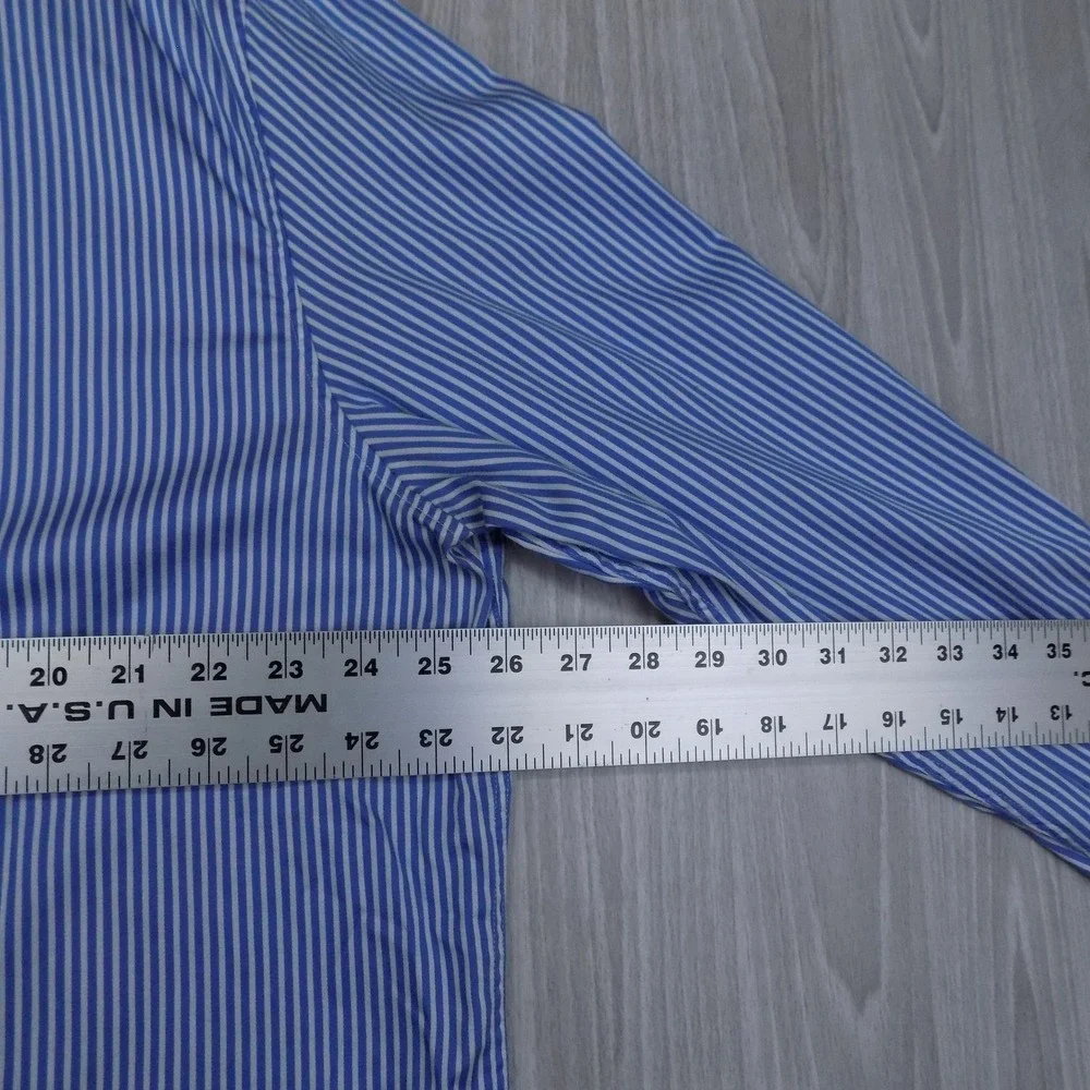 Robert Graham Tailored Fit Shirt Mens 3XL Blue Striped Button-down EUC